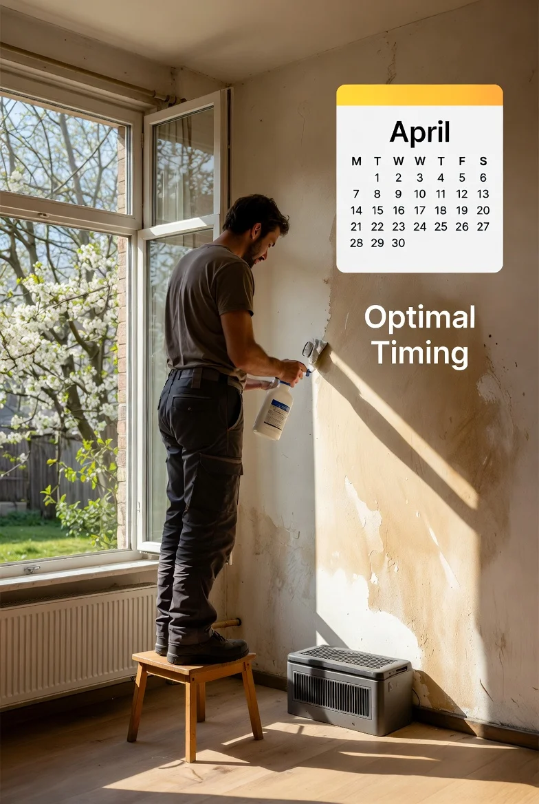 Feuchtigkeitsbehandlung im Frühling: der richtige Zeitpunkt zum Handeln